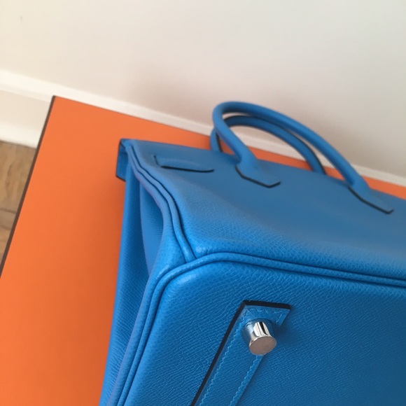 Hermès Birkin 30 cm Blue Zanzibar Epsom Leather - Picture 11 of 16